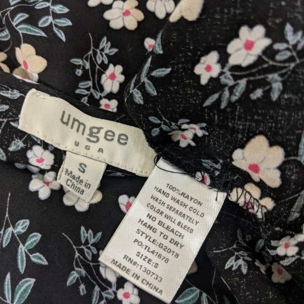 Umgee Flutter Sleeve Button Front Ruffle Hi-Lo Hem - image 4